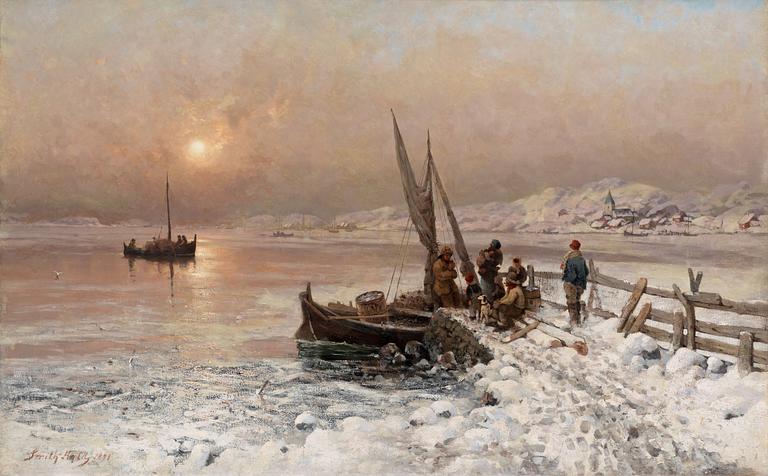Frithjof Smith-Hald, Fishing in the winter.