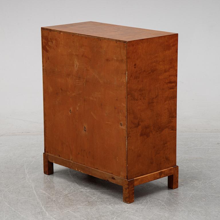 A birch veneered bookshelf, 1930's.