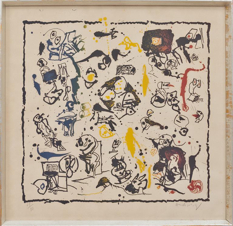 PIERRE ALECHINSKY, färglitografi, signerad och numrerad 68/80.