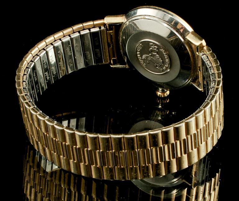 ARMBANDSUR, herr, guld och stål, "De Ville", Omega. 1960-tal.