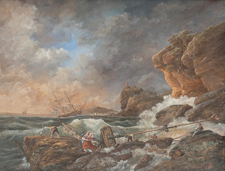 Claude Joseph Vernet, copy after, Shipwreck.