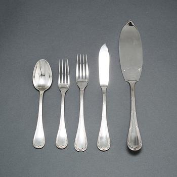 42 pcs silver plated cutlery from Christofle.