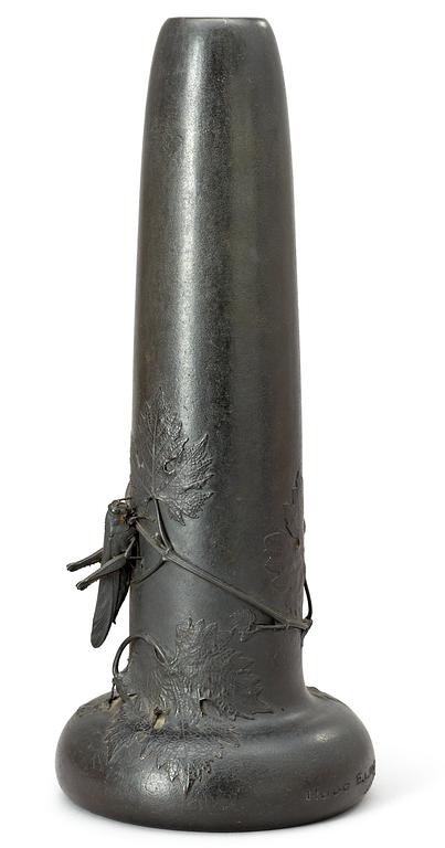 A Hugo Elmqvist patinated bronze vase, Florence, circa 1900.