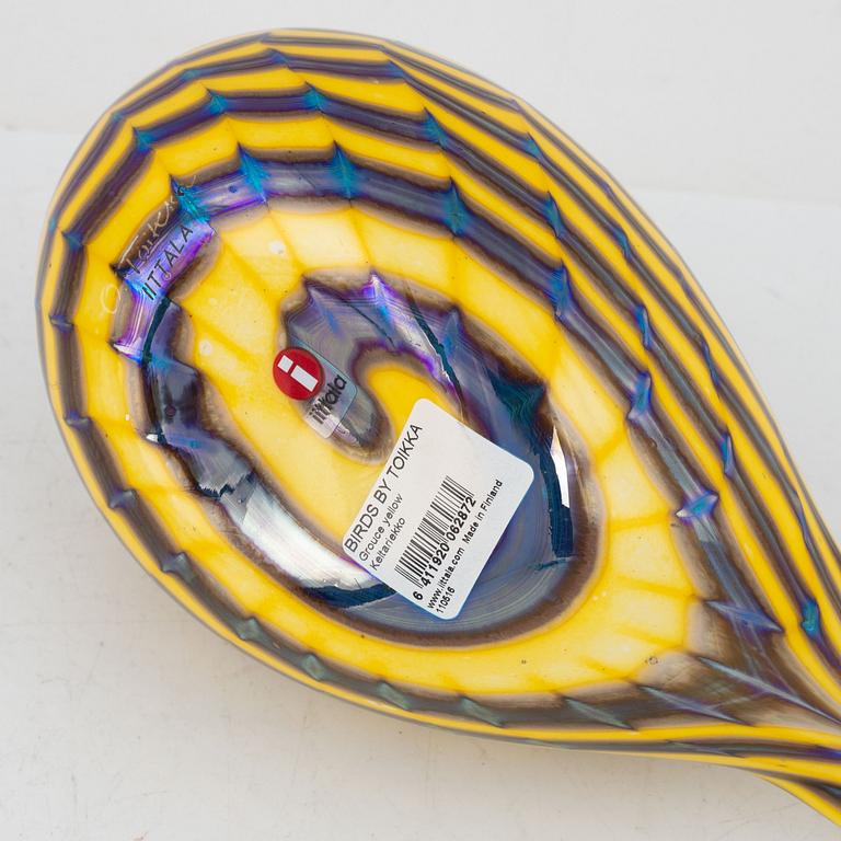 Oiva Toikka, a Yellow Grouse (Keltariekko) glass bird, Nuutajärvi, Notsjö, Finland, 2014-2017.