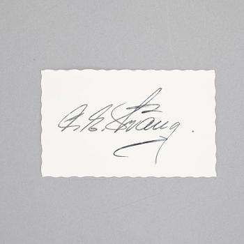 AUTOGRAFER AV POLITIKER, 30 st, bla Kurt von Schuschnigg, Bruno Kreisky och Gunnar Sträng, egenhändiga.