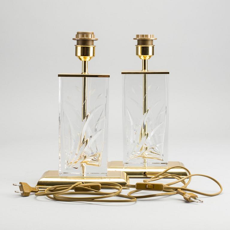A PAIR OF TABLE LAMPS, Nachtmann Leuchten design.