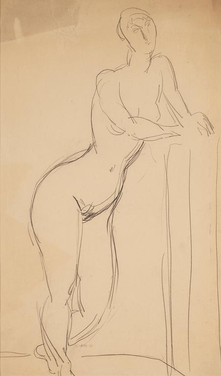 ISAAC GRÜNEWALD, pencil on paper.