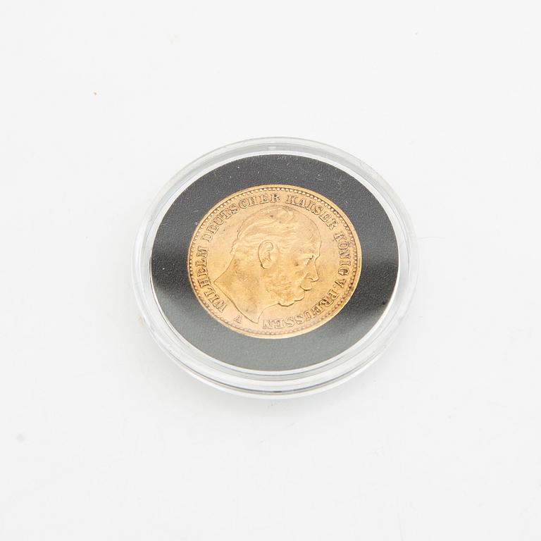 Guldmynt Tyskland, Wilhelm I 20 Mark, 1886.