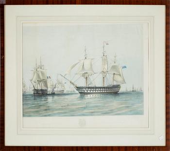 OSWALD WALTER BRIERLY, färglitografi, troligen 1800-tal.