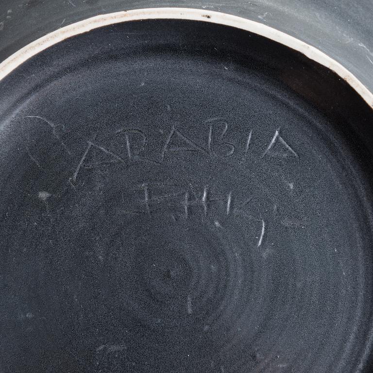 Friedl Holzer-Kjellberg, malja, keramiikkaa, signeerattu -F.H.Kj- Arabia.