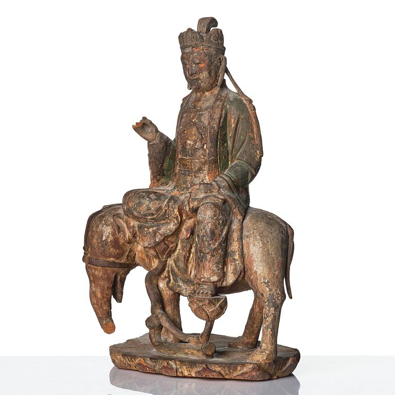 Samantabhadra, trä. Mingdynastin (1368-1644).