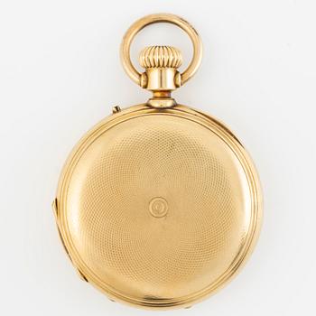 Fickur, Montandon Locle, savonett, 18K guld, 51 mm.