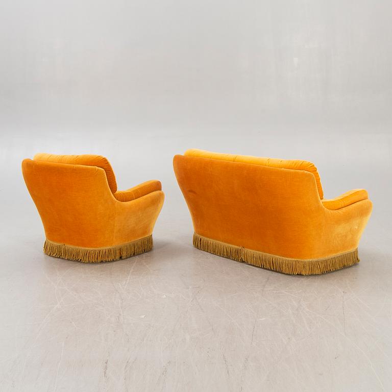 A sofa  and armchair, Swedfurn / Slätt möbler Töreboda, 1970s.