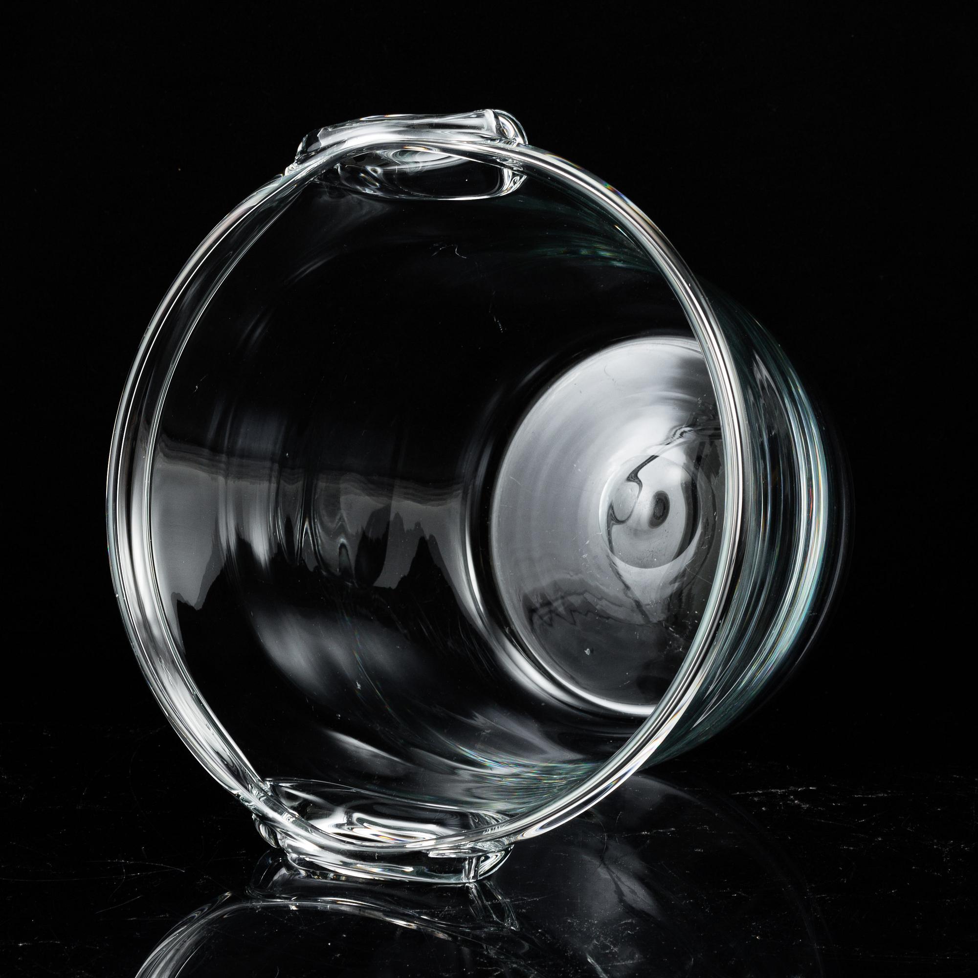 NILS LANDBERG, a glass wine/champagne cooler from Orrefors, 1950's.