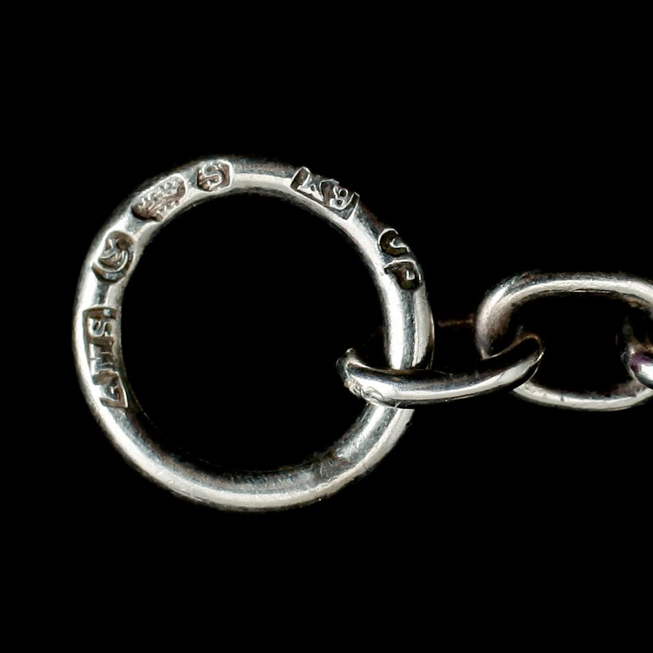 HALSBAND OCH ARMBAND, silver med olika stenar, 1950-tal.