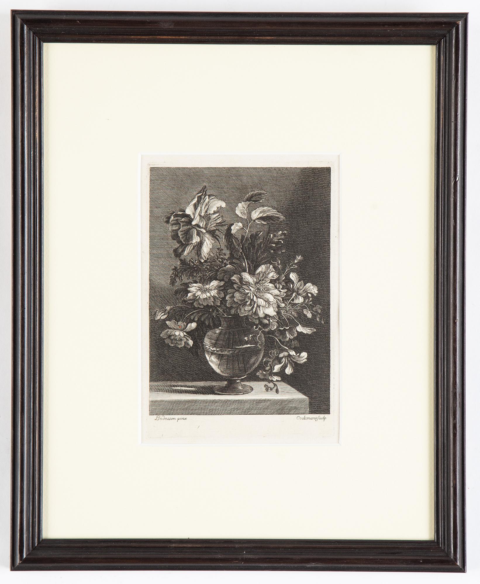 Engravings, a pair by Jacobus Coeleman (1654-1732) after Nicolas Baudesson (1611-1680).
