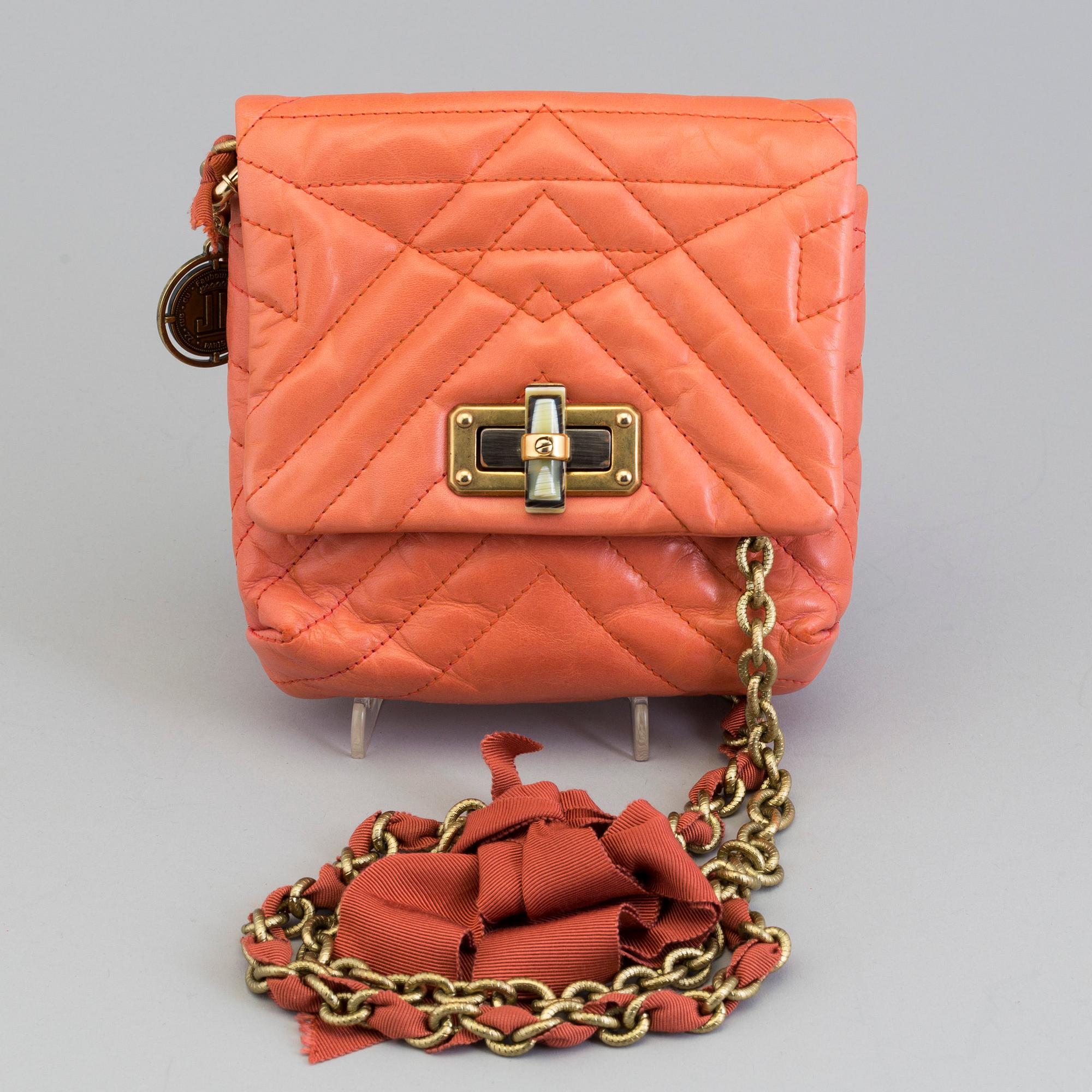 A LANVIN "Happy Mini" QUILTED LEATHER SHOULDER BAG.