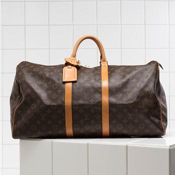 VÄSKA / WEEKENDBAG, "Keepall 55", Louis Vuitton.