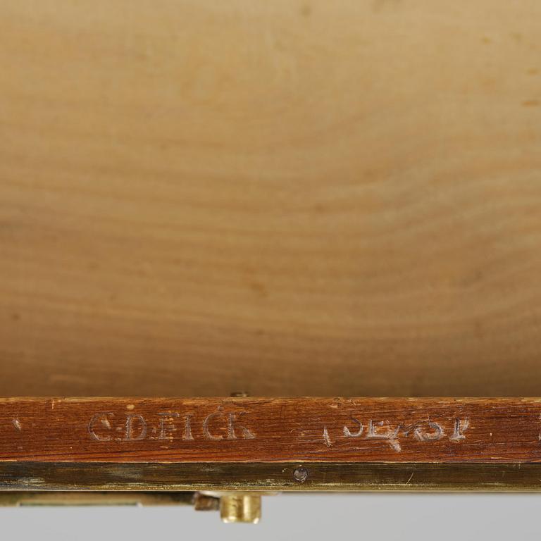 A late Gustavian mahogny commode by C D Fick (1776.1896).