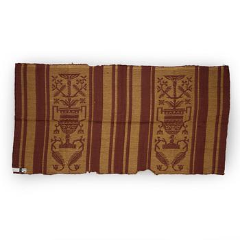 Carl Malmsten, a fabric sample, “Gamla Vasen”, AB Elsa Gullberg Textilier och Inredning, Stockholm, 1920s.