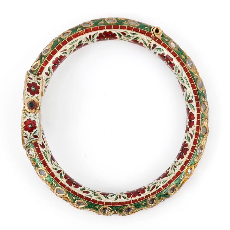 ARMRING, 'Kada', norra Indien, sannolikt Jaipur, 1800-tals.