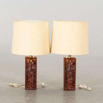 A PAIR OF TABLE LAMPS, Nafa, 1970's.