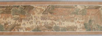 KAKEMONO, litografiskt tryck, 1900-tal.