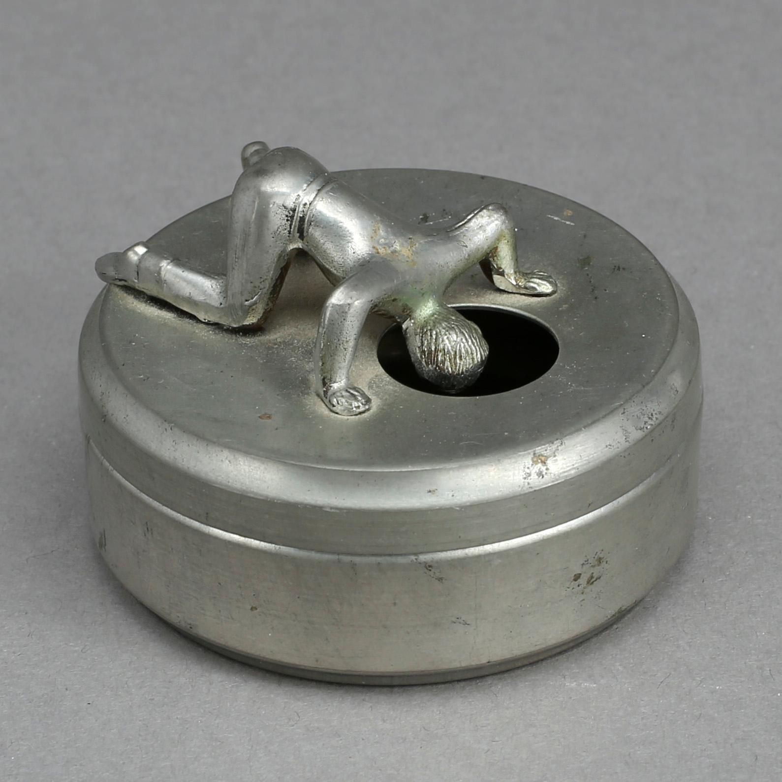 MANSCHETTKNAPPSASK, tenn, Widerholm & Dahlberg, Eskilstuna. 1930/40-tal.