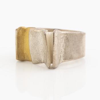 Ring, silver och förgyllt silver.