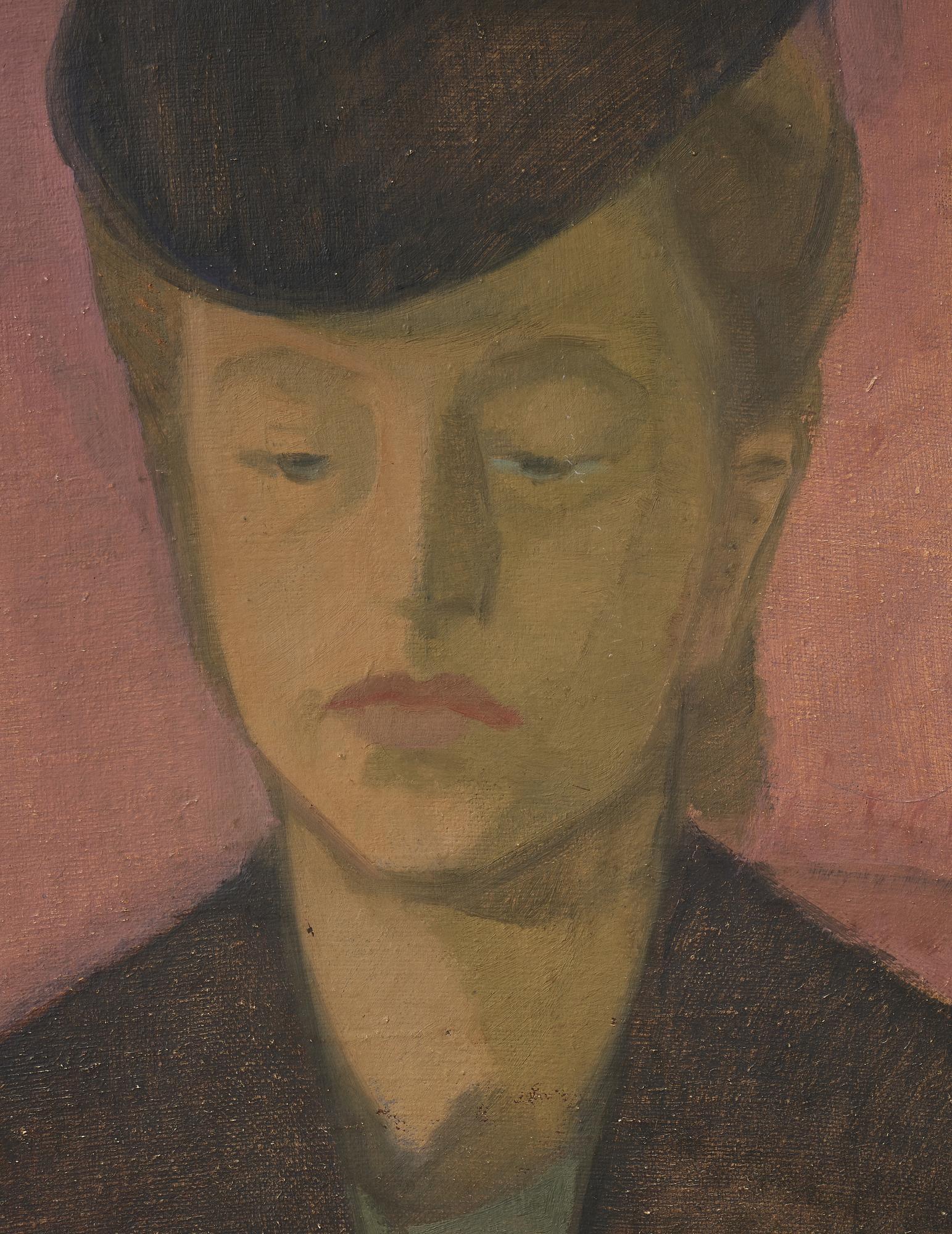 Vera Frisén, olja på uppfodrad duk, signerad.