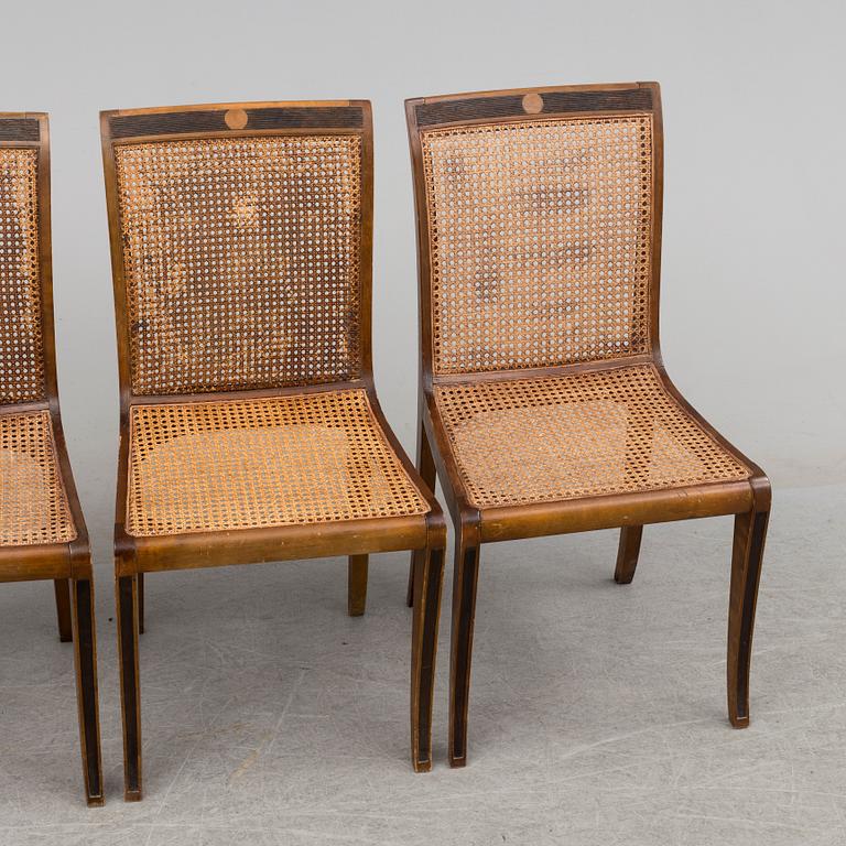 A set of four 'Brevik' chairs by Carl Malmsten, Nordiska Kompaniet.