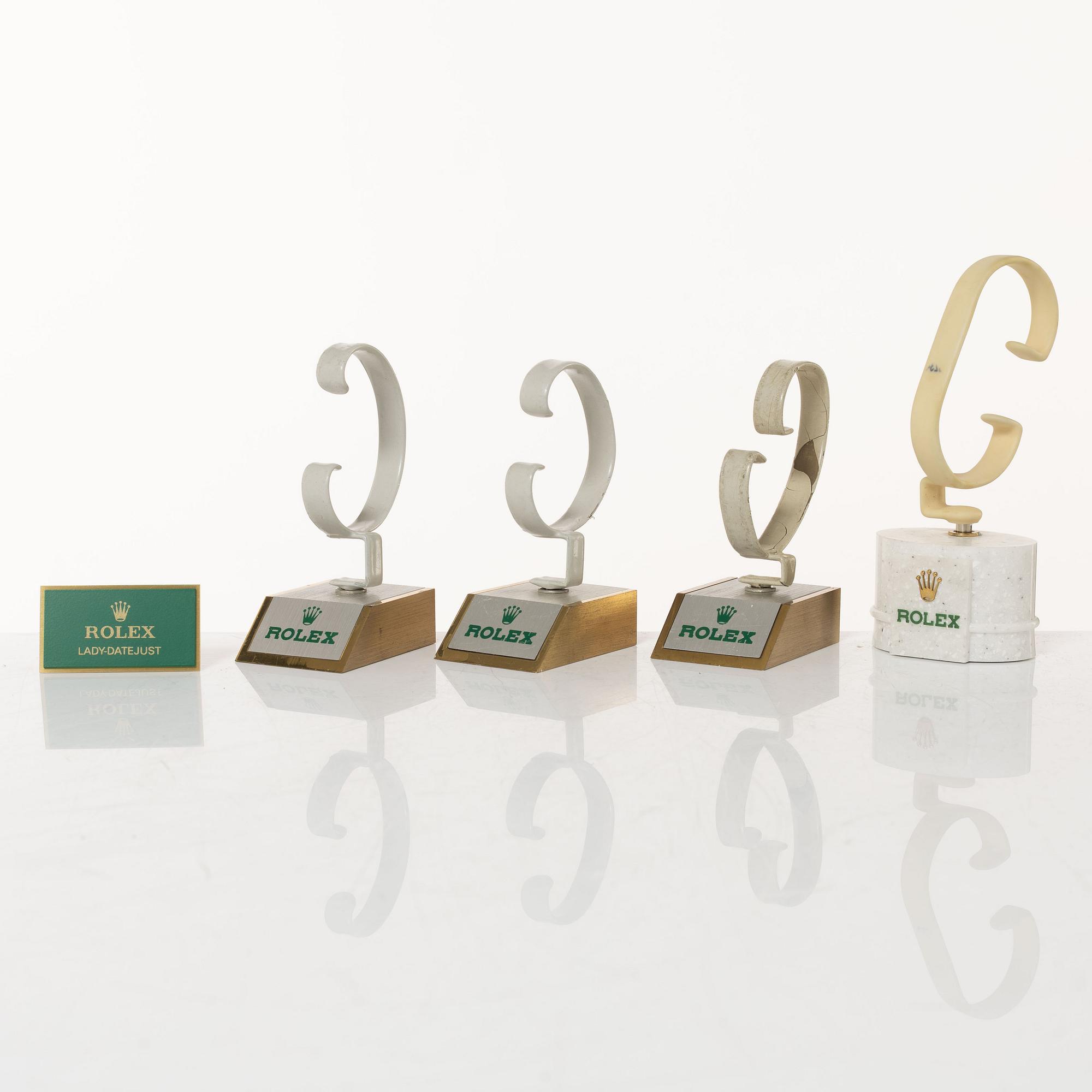 Watch stands, 4 pcs, Rolex.