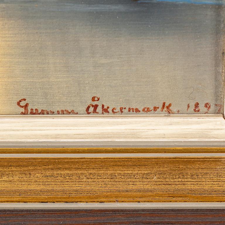 GUMME ÅKERMARK, oil on canvas, signed and dated 1897.