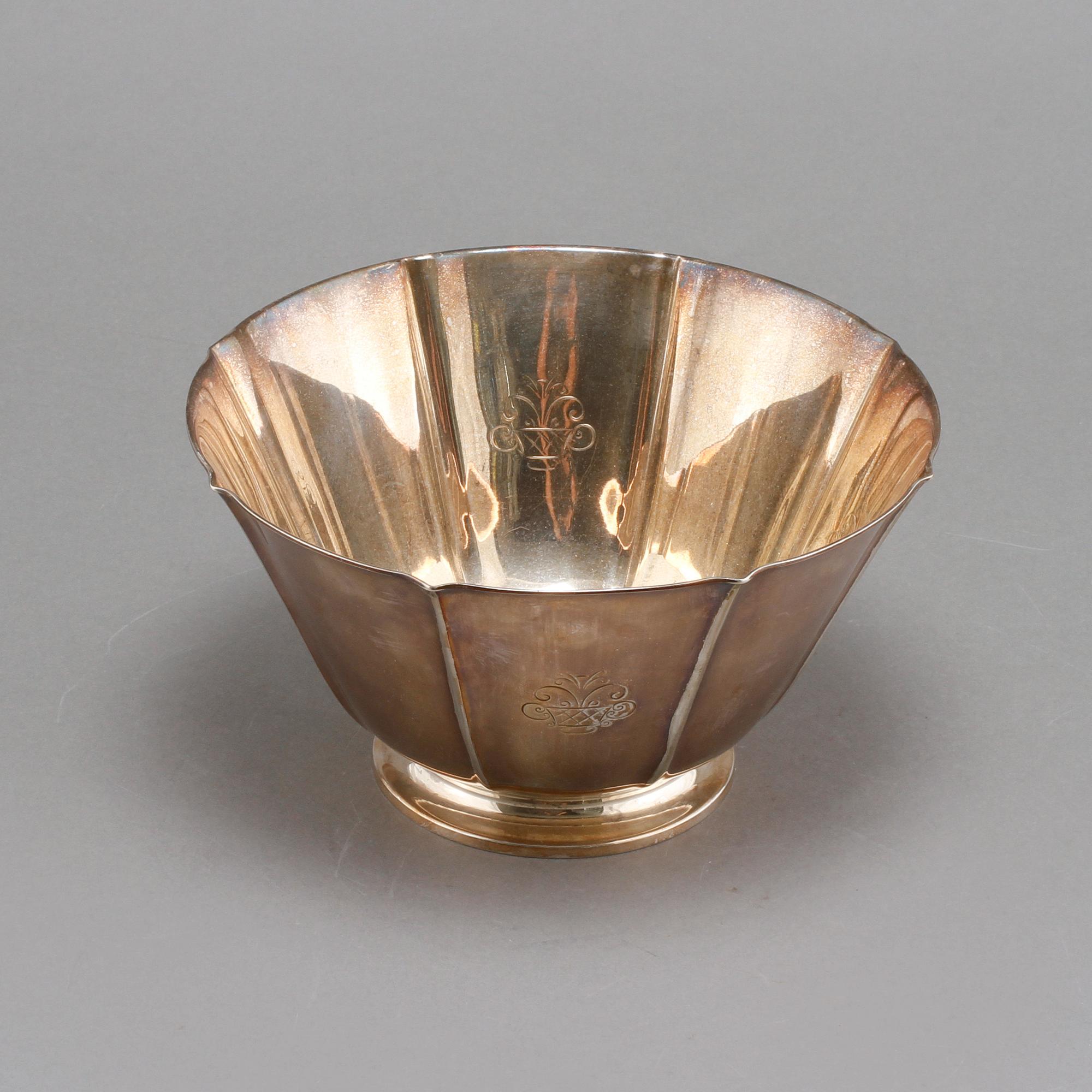 SKÅL, silver, GAB, Stockholm, 1933, vikt 426 g.
