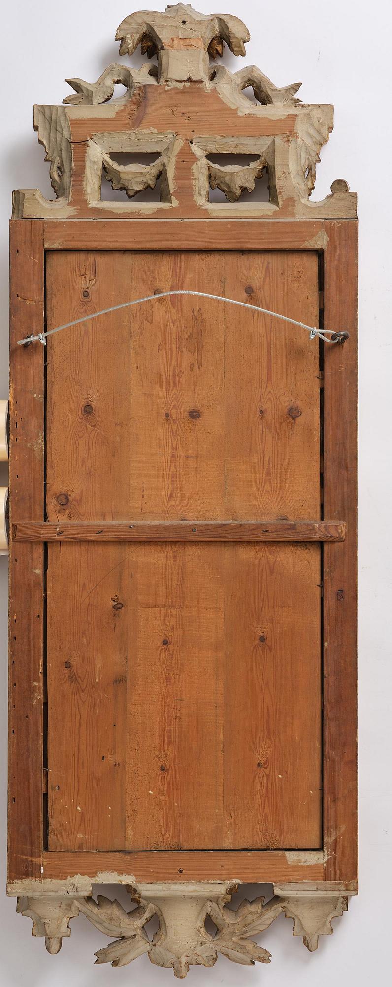 A Gustavian Giltwood mirror by J. Åkerblad and A. Öberg, Stockholm, 1780's.