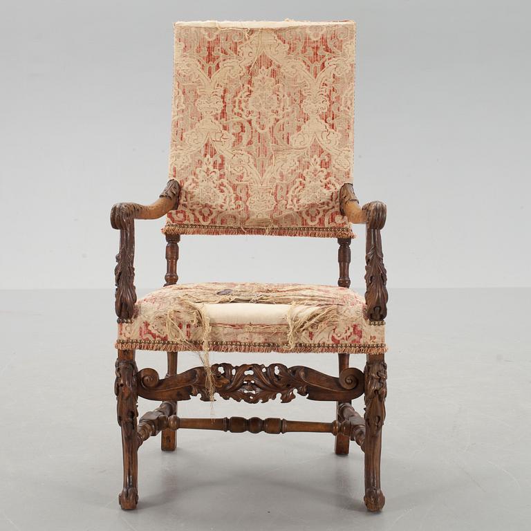 KARMSTOL, Barockstil. 1800-talets slut.