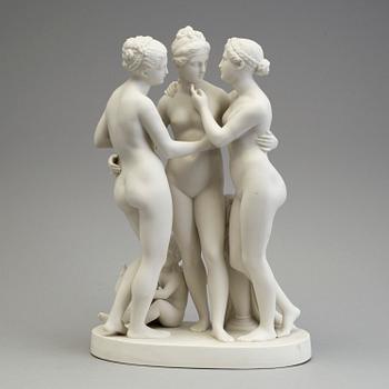 FIGURGRUPP, parian, Gustafsberg 1917.