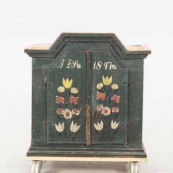 Wall cabinet, dated 1847.