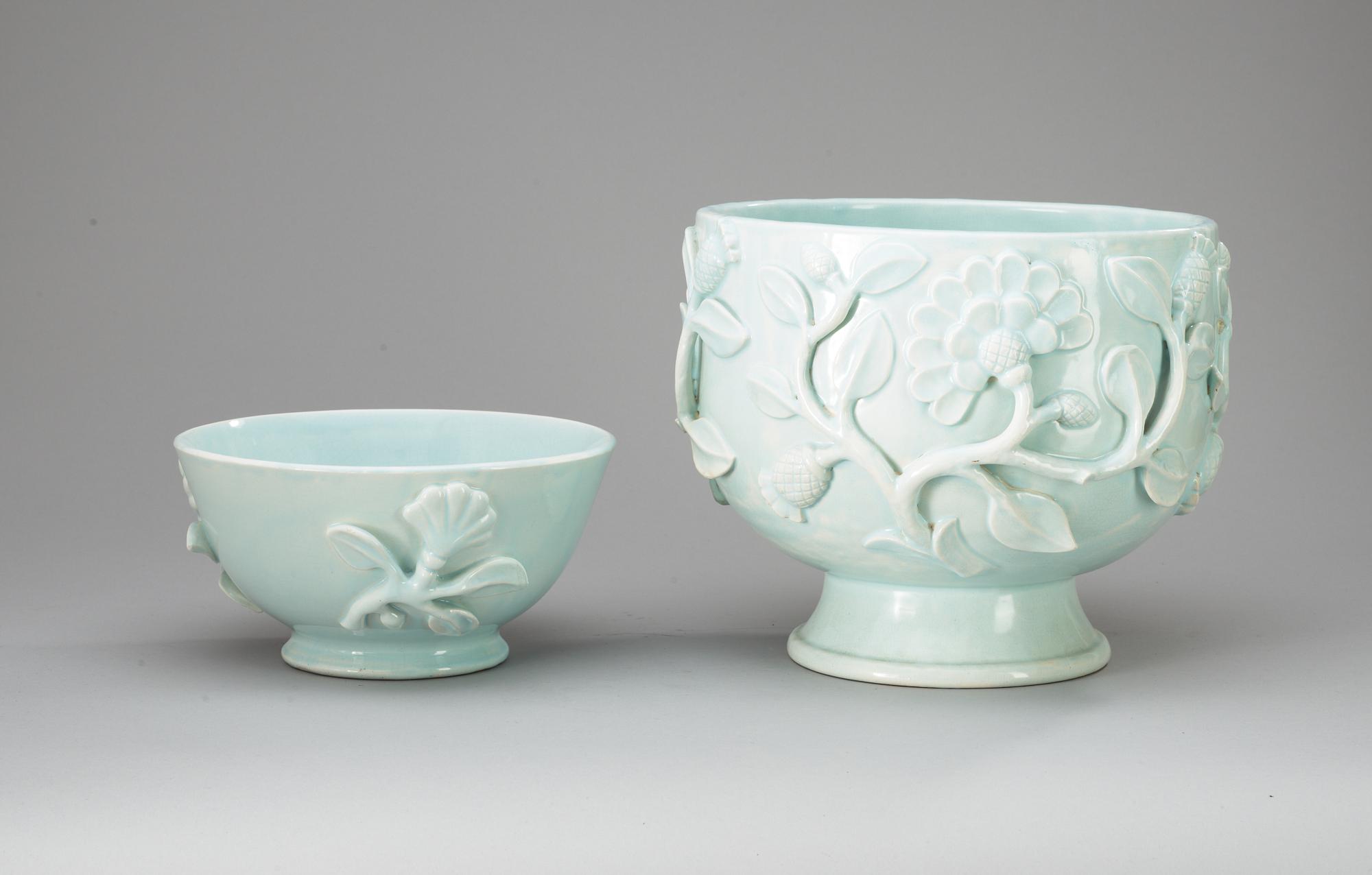 YTTERFORDER samt SKÅL, flintgods. Wilhelm Kåge, Gustavsberg 1925-27.
