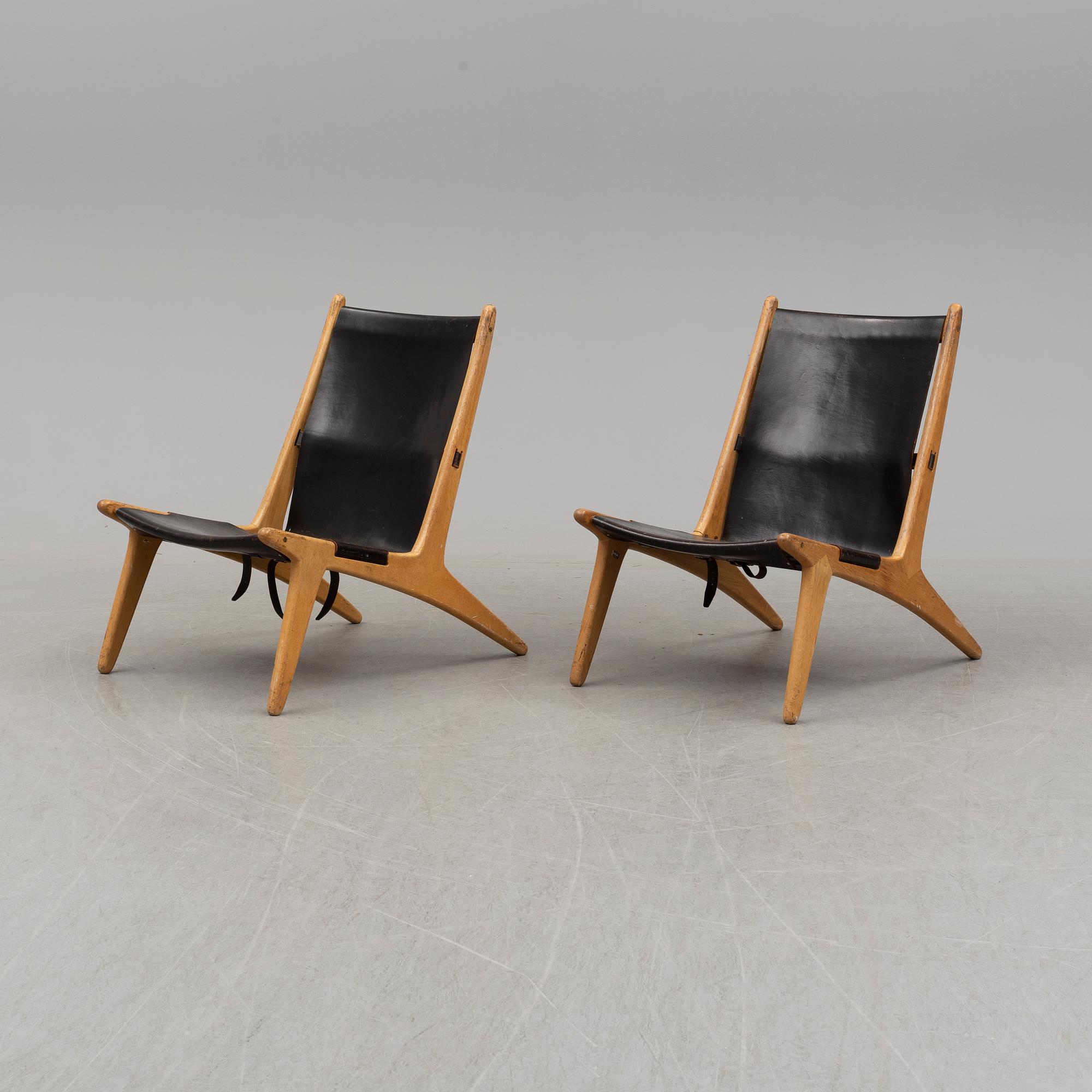 ÖSTEN KRISTIANSSON, "Vilstol / jaktstol 204" fåtöljer, ett par, Luxus Vittsjö, 1900-talets andra hälft.