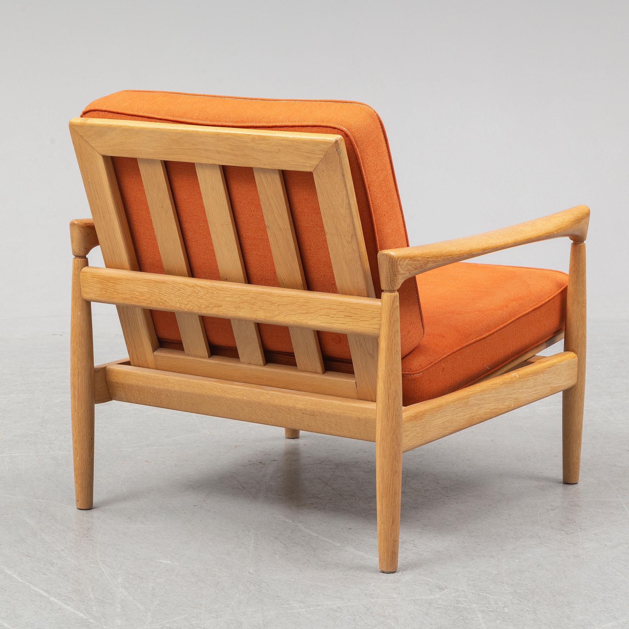 ERIK WÖRTZ, a 'Kolding' oak easy chair from IKEA, 1960's.