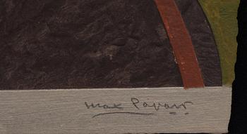 MAX PAPART, carborundum med collage. Signerad och numrerad VII/XV.