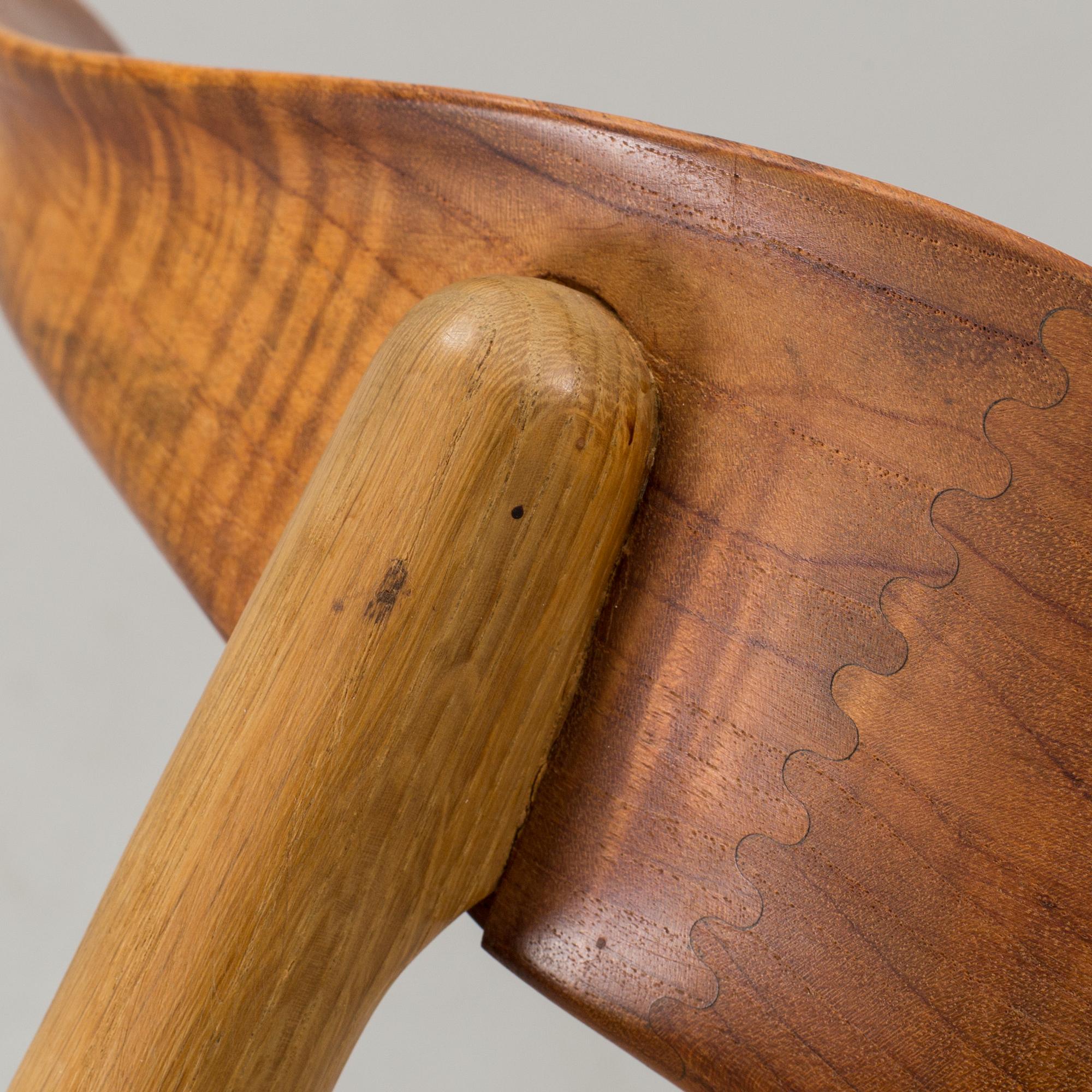 4 "COWHORN"  CHAIRS , SM521, KNUD FAERCH, DENMARK.