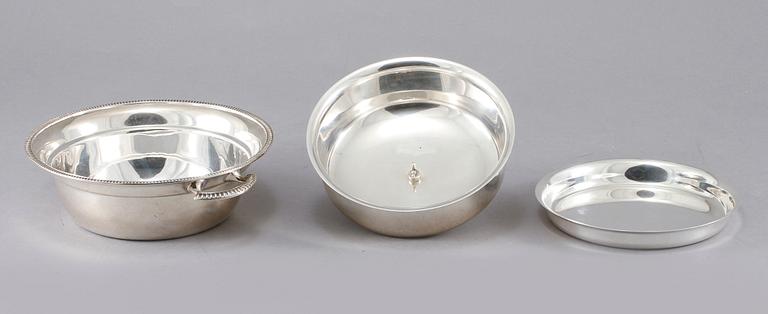 KAVIARSKÅL, sterlingsilver, James Dixon & son, England, 1800-tal, vikt ca 625 gram.