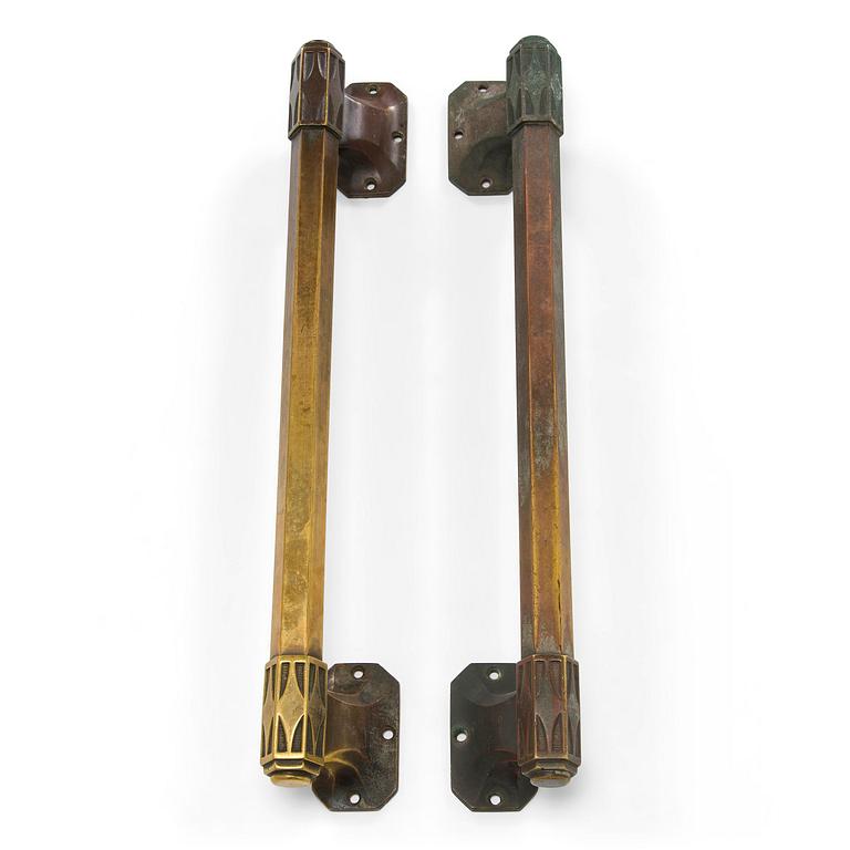 Door handles, 2 pcs, exterior and interior handles, 1920s.