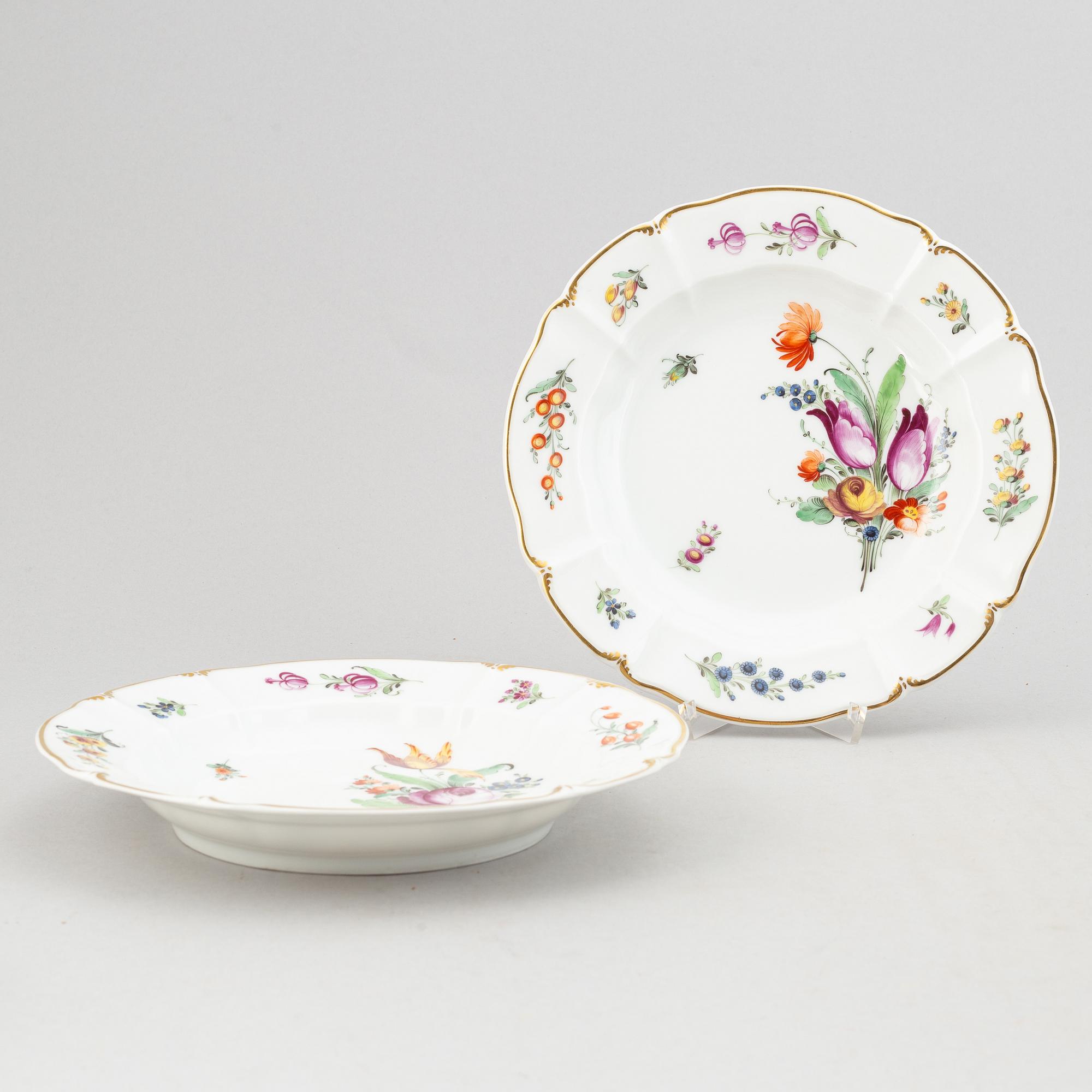 A rococo style dining service, 68 pcs, from Nymphenburg, Germany.