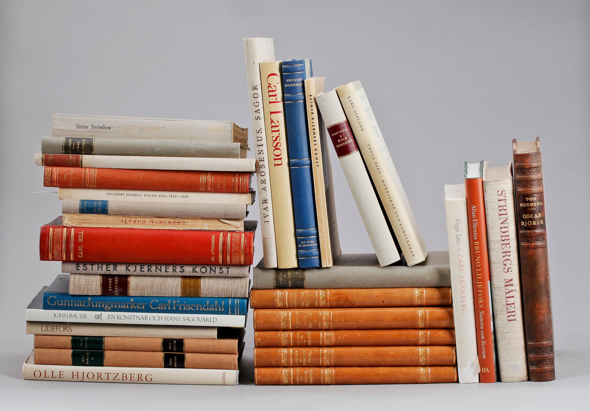 PARTI BÖCKER, 30 st, svenska konstnärer, bla "Ivar Arosenius" Stockholm 1939.