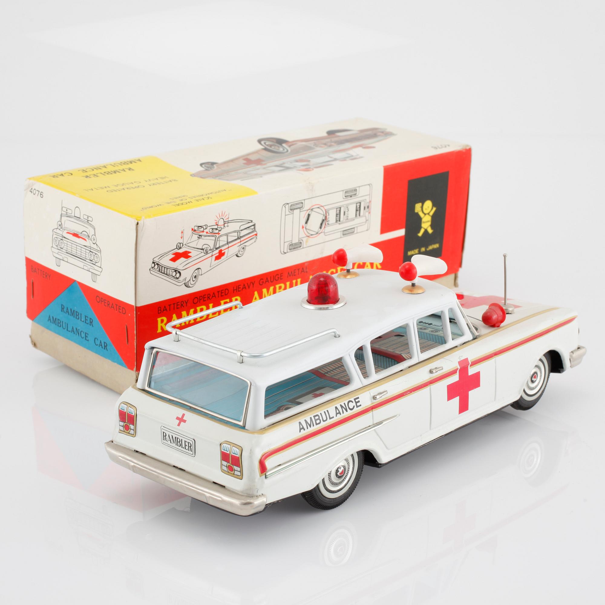 A toy ambulance from Bandai in Japan, second half of the