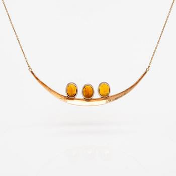 A 14K gold necklace with cintrines. Kaunis koru, Helsinki 1963.
