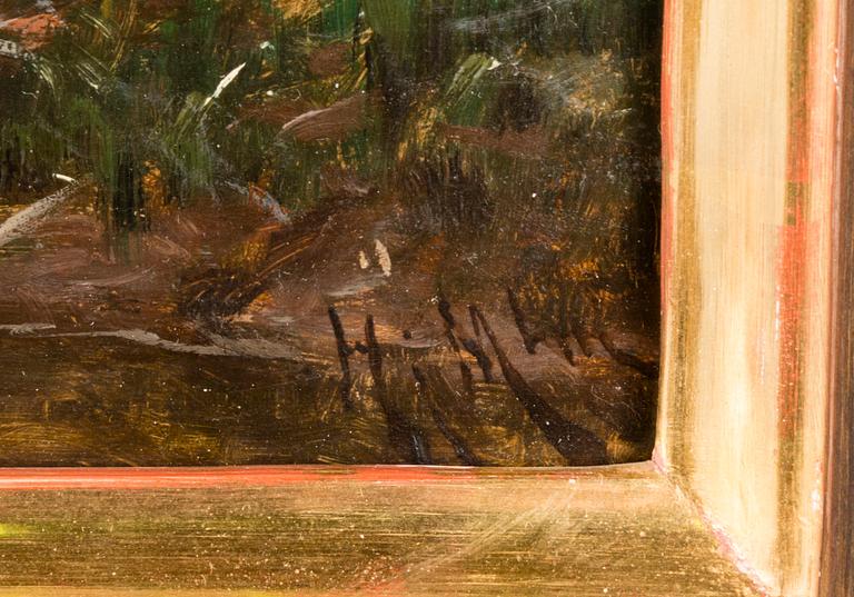 HJALMAR MUNSTERHJELM, oil on board, signed.